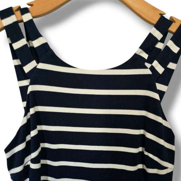 iZ Byer Women’s Navy & White Striped Fit & Flare Sleeveless Dress – Size XL - Picture 5 of 8